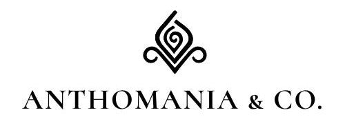 Logo of Anthomania & Co. with decorative design on a white background