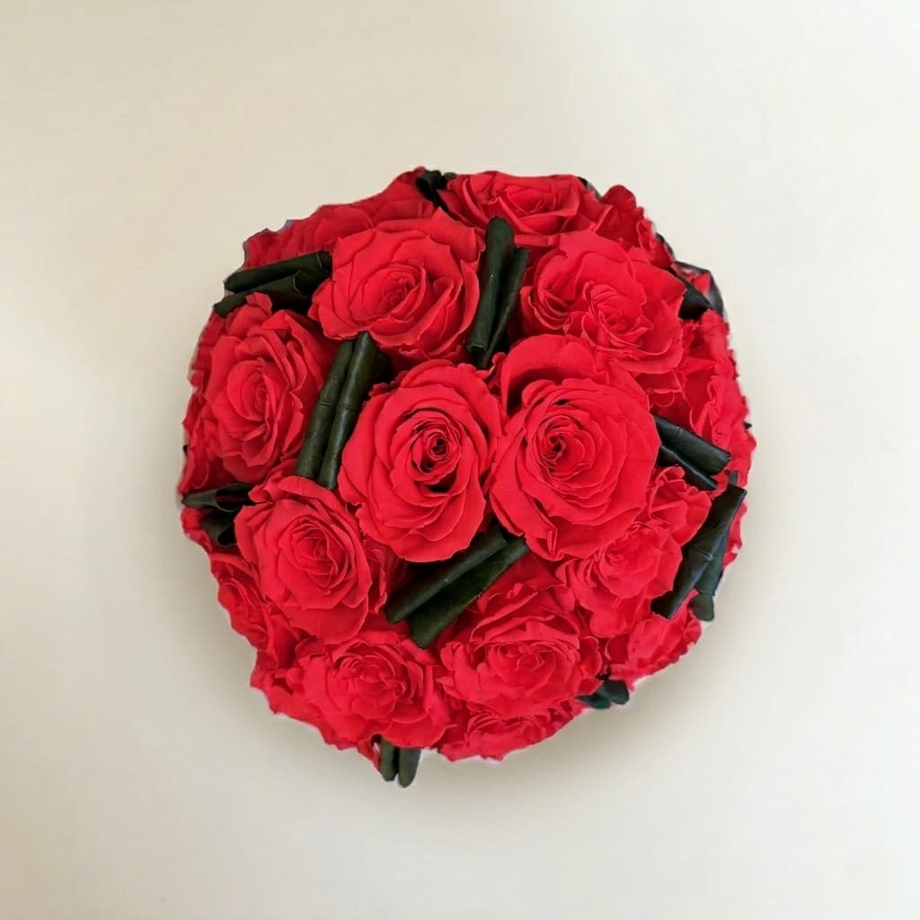 Roses in Classic Porcelain Vase