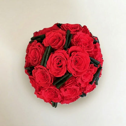Roses in Classic Porcelain Vase
