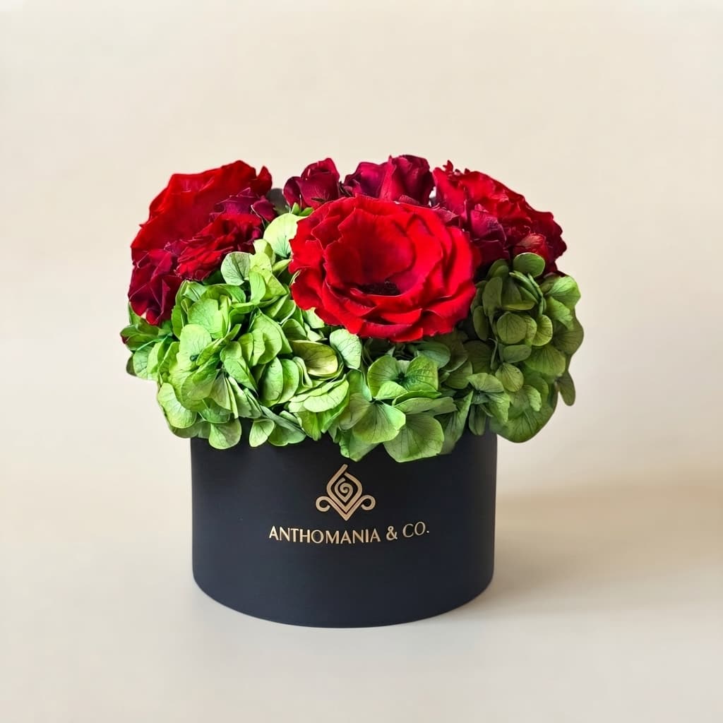 Small Round Hydrangeas & Anemones